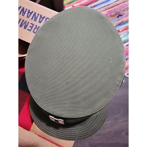 Louisville Spring Up US Army Korean War Service Cap 6 7/8  Green Captain Bars - Picture 2 of 7